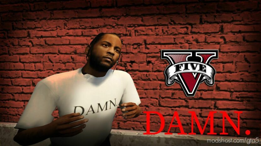 GTA 5 Player Mod: Kendrick Lamar Damn. Add-On PED (Featured)