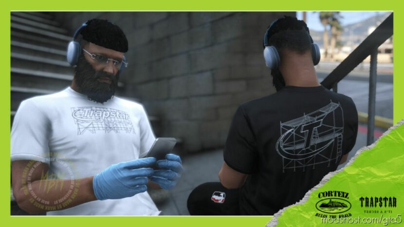 GTA 5 Player Mod: Trapstar X Corteiz NEW TEE Drops 28/07 (MP Male) (Featured)