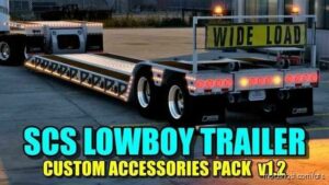SCS Lowboy Trailer Accessories Pack V1.2 [1.48] for American Truck Simulator