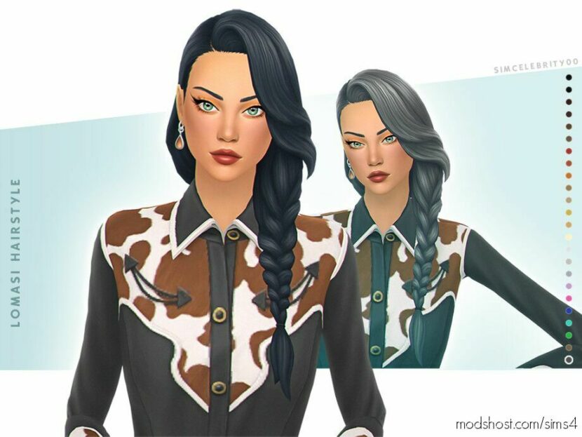 Lomasi Hairstyle for Sims 4