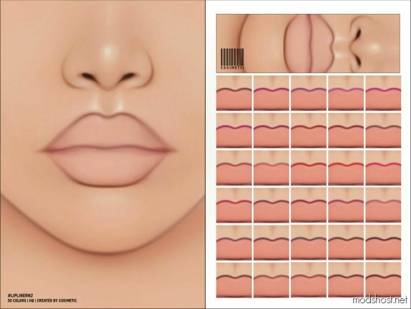 LIP Liner N2 for Sims 4