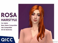 Rosa Hair [Patreon] for Sims 4