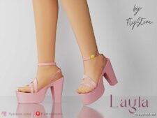 Layla – Sandals ON High Sole for Sims 4