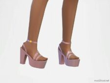 Sims 4 Female Shoes Mod: Layla – Sandals ON High Sole (Image #2)