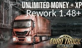 Unlimited Money XP Rework [1.48] for Euro Truck Simulator 2