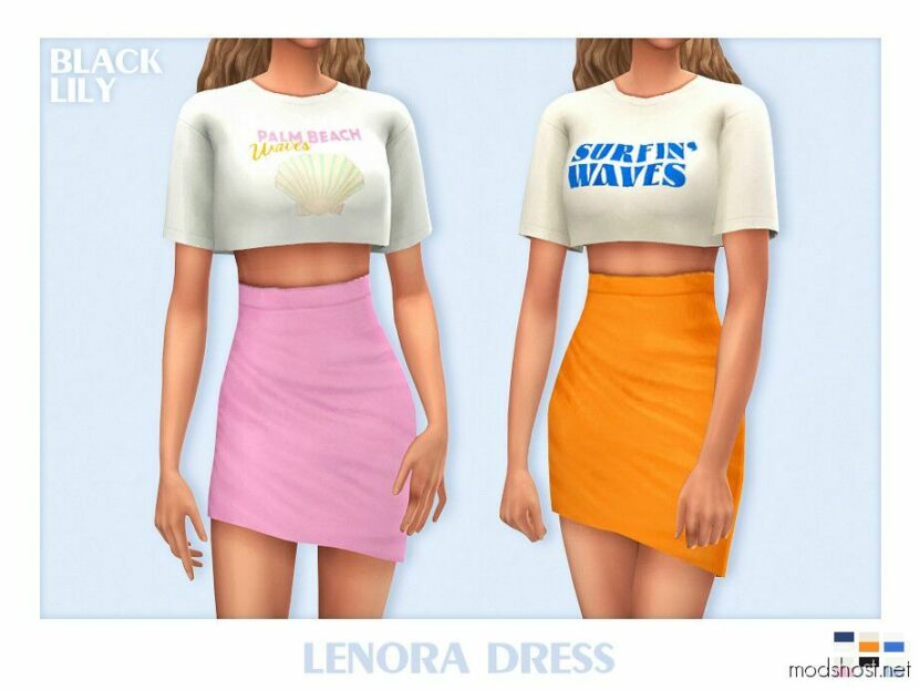 Lenora Dress for Sims 4