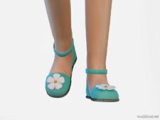 Sims 4 Kid Shoes Mod: Nova – Sandals With Flowers (Image #2)