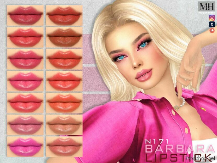 Barbara Lipstick N171 for Sims 4