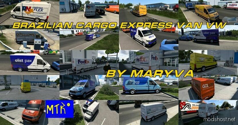 Brazilian Cargo Express AI Traffic VAN VW for Euro Truck Simulator 2