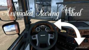 Animated Steering Wheel V1.0.6 [1.48] for Euro Truck Simulator 2
