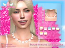 Barbie the movie flower necklace for Sims 4