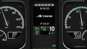 Mercedes Benz Actros MP4 Improved Dashboard V1.3 for Euro Truck Simulator 2