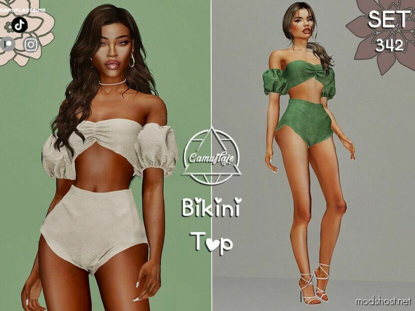 Bikini TOP & Bottom – SET 342 for Sims 4
