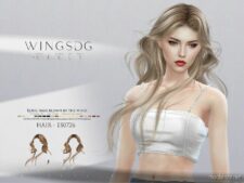 Wings ES0726 Long Hair Blown By The Wind for Sims 4