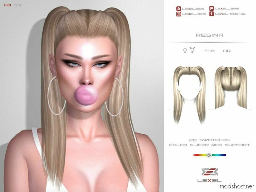 Sims 4 Female Mod: Regina Hairstyle (Featured)