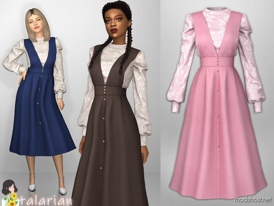 Norah Dress Sims 4 Clothes Mod - ModsHost