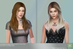 Half UP Hair With Pearl Hair PIN for Sims 4