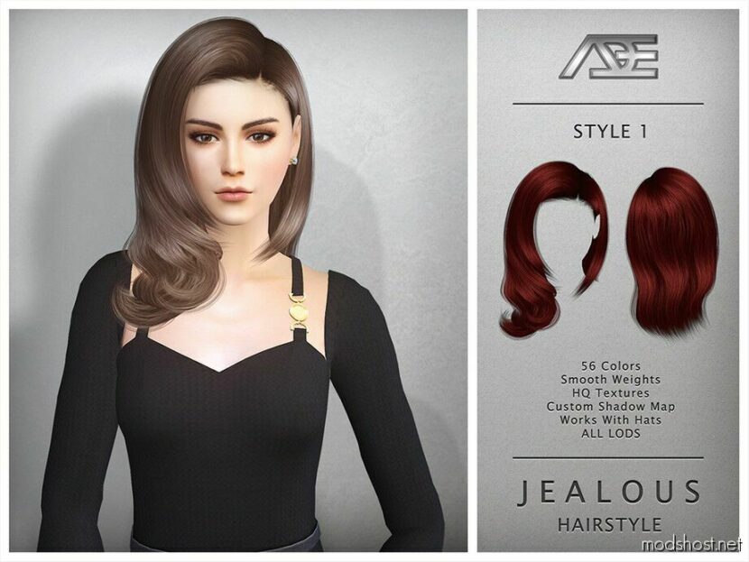 Sims 4 Female Mod: Jealous Hairstyle #1 (Featured)