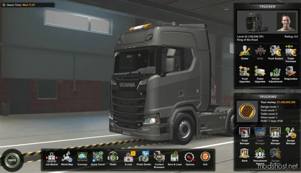 Moded Save Game – NO Dlcs Required 1.48 ETS2 Mod - ModsHost