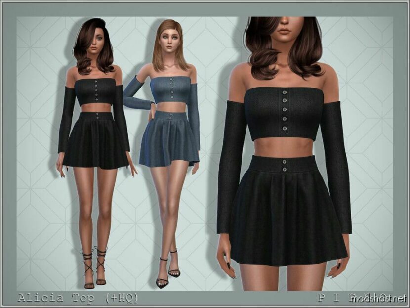 Sims 4 Party Clothes Mod: Alicia SET (Featured)