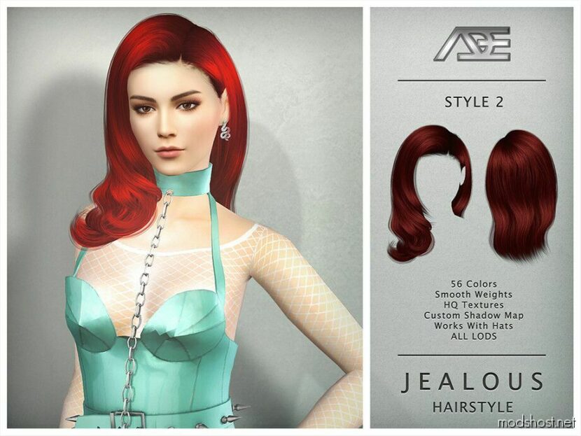Sims 4 Female Mod: Jealous Hairstyle #2 (Featured)