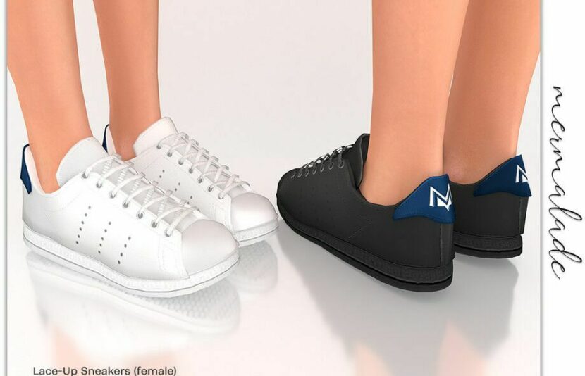 Sims 4 Female Shoes Mod: Lace-Up Sneakers S217 (Female) (Featured)