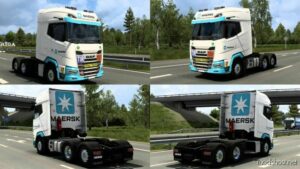 Skin Maersk DAF 2021 By Rodonitcho Mods [1.43-1.48] for Euro Truck Simulator 2