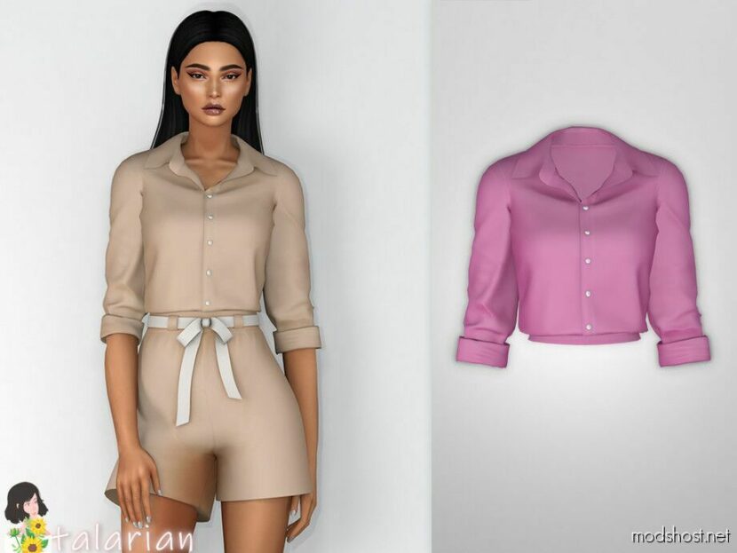 Sims 4 Female Clothes Mod: Blake Shirt (Featured)
