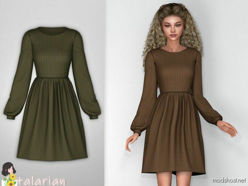 Sims 4 Elder Clothes Mod: Alaina Dress (Featured)