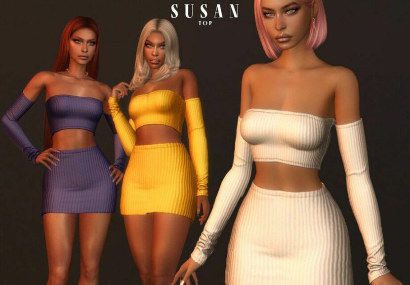 Sims 4 Elder Clothes Mod: Susan SET (Featured)
