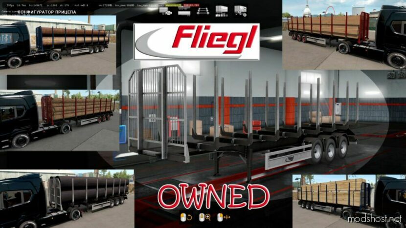 Ownable Fliegl LOG Trailer V1.0.14 for Euro Truck Simulator 2