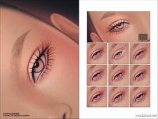 Maxis Match 2D Eyelashes N46 for Sims 4