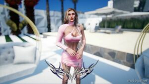 Brauw Croptop + Kuik Mini Skirt For Violettbody for Grand Theft Auto V
