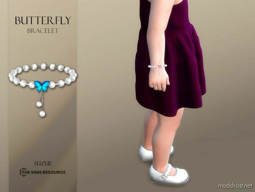 Butterfly Bracelet Toddler for Sims 4