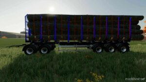 FS22 Fliegl Mod: Long Trailer Wood With Autoload (Image #4)
