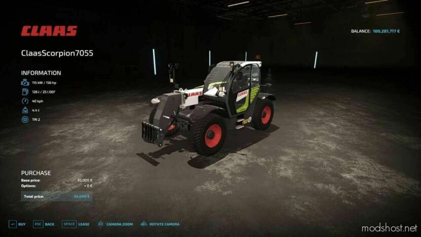 Claas Scorpion 7055 for Farming Simulator 22