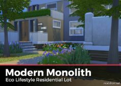 Modern Monolith – ECO Lifestyle Residential LOT for Sims 4