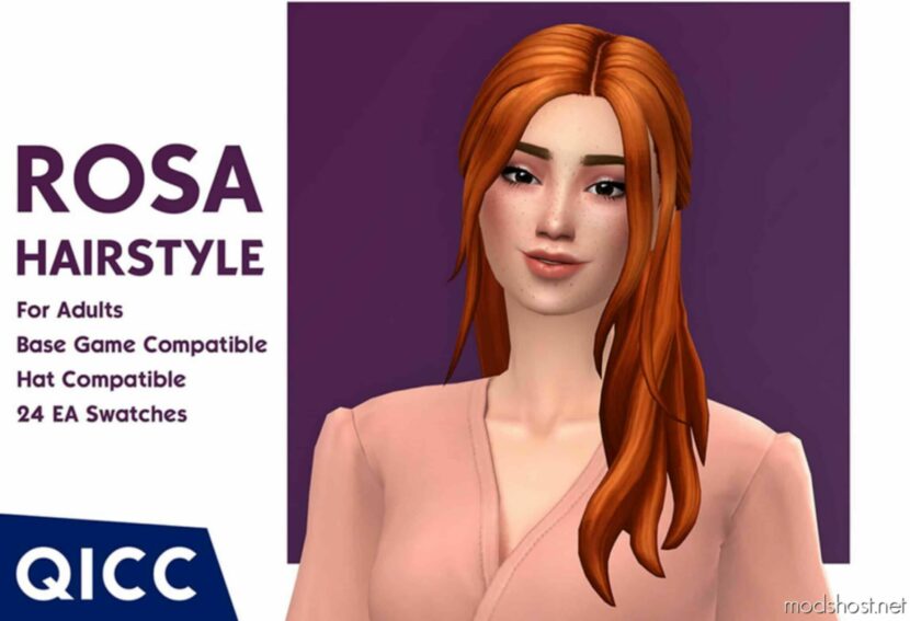 Sims 4 Female Mod: Rosa Hair (Featured)