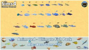 Sims 4 Pet Mod: Animated – Ultimate Fish Pack (Image #2)