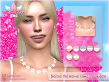 Sims 4 Clothes Mod: Barbie the movie gingham dress outfit, SET (Image #3)