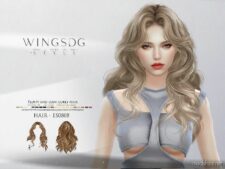 Wings ES0808 Fluffy And Lush Curly Hair for Sims 4
