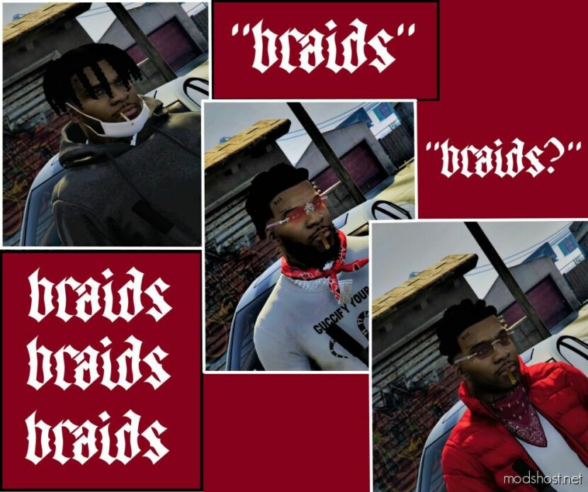 GTA 5 Player Mod: F Braids Pack (3 Models) (Featured)