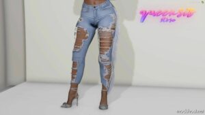 Ripped Fringe Jeans For MP Female Vanilla Body for Grand Theft Auto V
