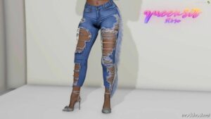 GTA 5 Player Mod: Ripped Fringe Jeans For MP Female Vanilla Body (Image #2)