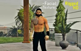 GTA 5 Player Mod: Wwe-Roman Reigns (2K23)Add-On PED / Fivem (Image #3)