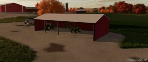 FS22 Placeable Mod: Open Sided Machine Shed (Featured)