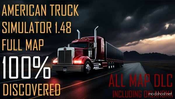 100% Opened Map With ALL Dlcs Incl. Oklahoma [1.48] for American Truck Simulator