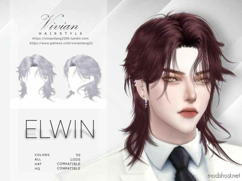 Elwin Hairstyle for Sims 4