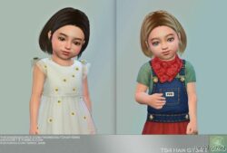 BOB Hairstyle With Braids For Toddlers – G134T for Sims 4