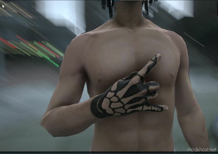 Skeleton Hand Tattoo For MP Male for Grand Theft Auto V